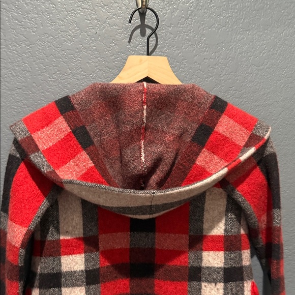 NWOT Anthropologie Field Flower Wool Plaid Sweater Cardigan Hoodie Coat Sz XS - Picture 10 of 14